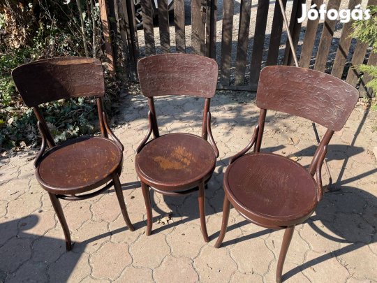 Antik Thonet székek egyben, régi tonett négy szék
