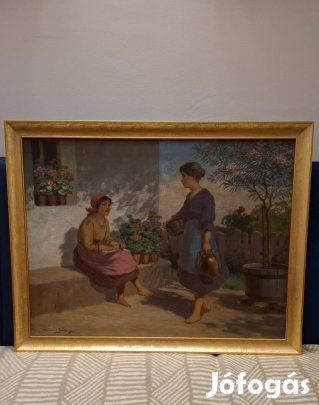 Antik Tordai Székely Mihály Zsigmond olaj vászon festmény 60x80 cm