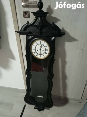 Antik XIX. századi hegedű tokos Bidermeier felesütős réz súlyos faliór