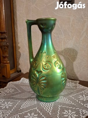 Antik Zsolnay eozin füles kancsó! 29cm!