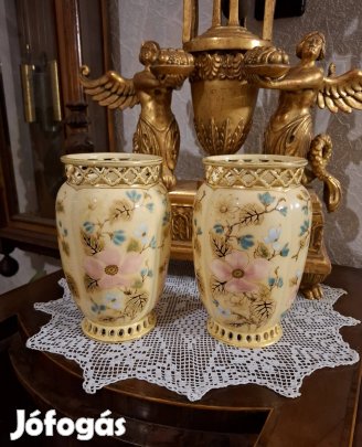Antik Zsolnay historizáló vázapár! 1880! 