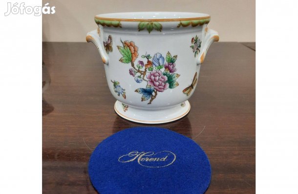 Antik, 1943-as Herendi Viktória mintás porcelán kaspó eladó! VBO