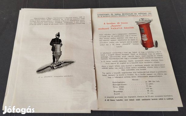 Antik "Hedag"és"Foamite" tűzoltó berendezés katalogus