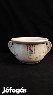 Antik , alján is festett porcelán füles csésze, Biedermeier