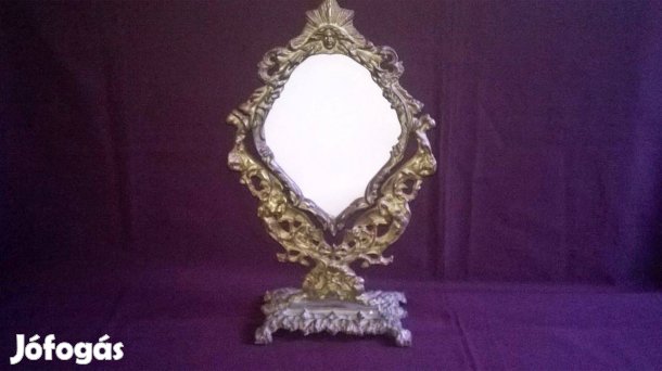 Antik , barokkos réz tükör vagy képkeret
