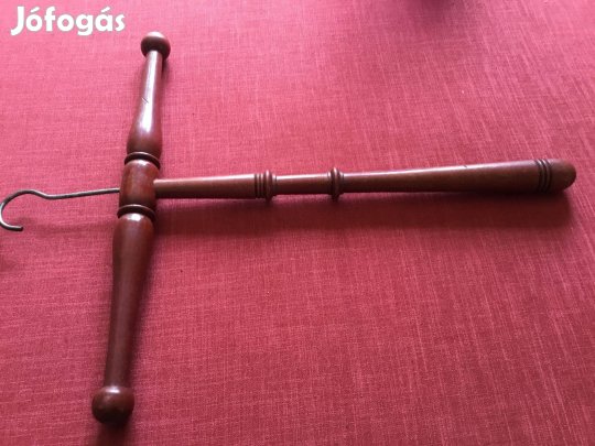 Antik , politúrozott, különleges alakú vállfa - az 1920 -as évekből