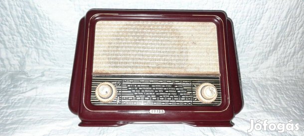 Antik , régi , vintage Tesla 420 U elektroncsöves rádió 1956