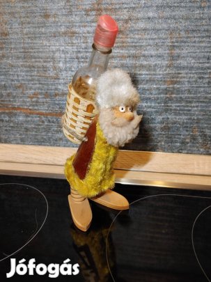 Antik , vintage fa figura ,orosz muzsik vagy Boogeyman ( mumus )