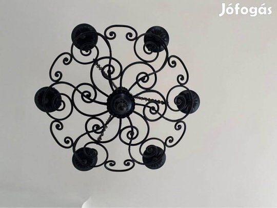 Antik, kovácsoltvas csillár