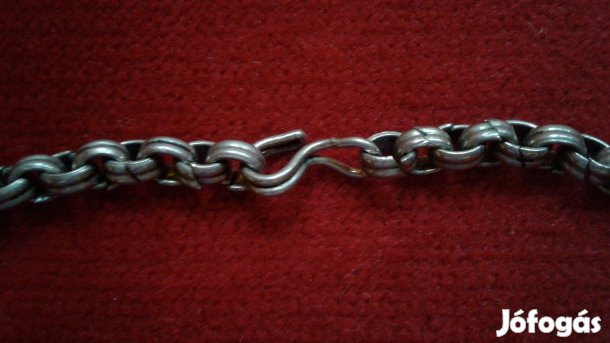 Antik, lengyel ezüstözött nyakék