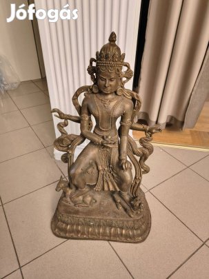 Antik, monumentális, bronz Shiva szobor