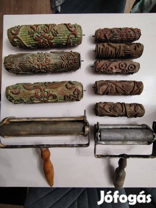 Antik, retro szobafestőhenger, etetővel, két méretben