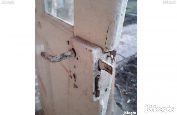 Antik ajtózár + kulcs , ajtólap