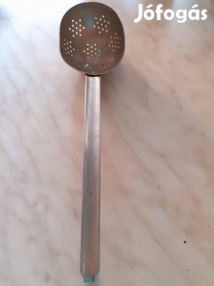 Antik alumínium nagyobb szűrő merőkanál