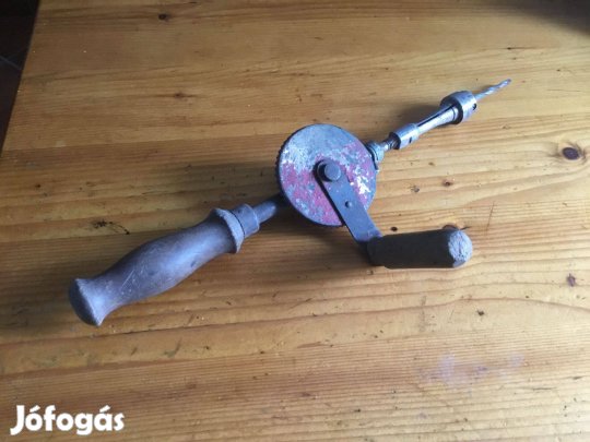 Antik amerikáner kézi fúró szerszám - hagyatékból