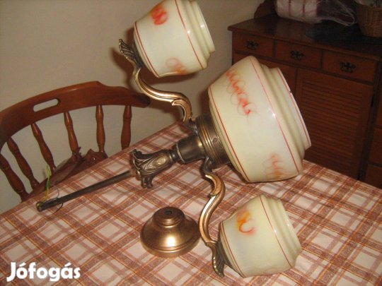 Antik art deco stílusú csillár lámpa hibátlan állapotba