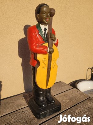 Antik art deco szobor, jazz zenész