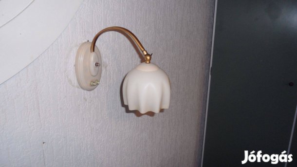 Antik asztalra falikar 3 égő 2 kapcsolós csillár német lámpa a múltból