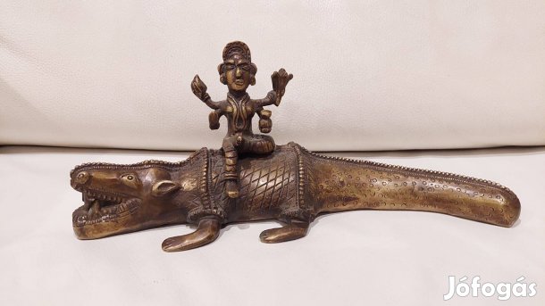 Antik bronz Ganga istennő szobor