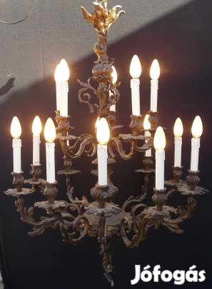 Antik bronz csillár 15 izzós