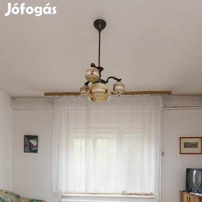 Antik bronz csillár, lámpa - minden eredeti és hibátlan