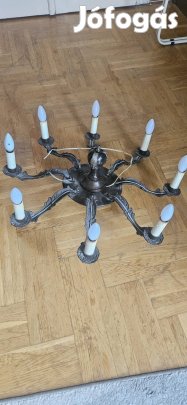 Antik bronz/fa csillár