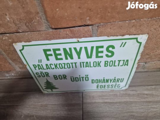 Antik cégér régi zománc tábla antik zománctábla reklám 