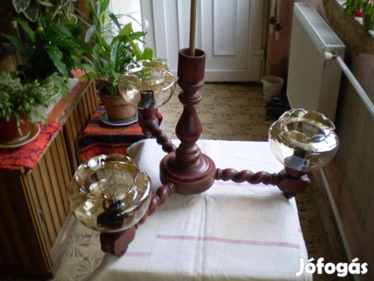 Antik csillár fából