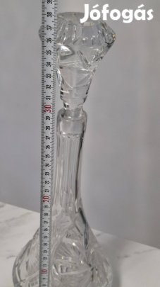 Antik csiszolt kristály italos üveg