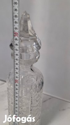Antik csiszolt kristály üveg