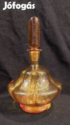 Antik dugós likőrös üveg, palack