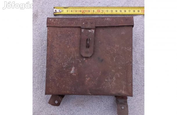 Antik egyedi fém doboz ládika 15 x 16 cm