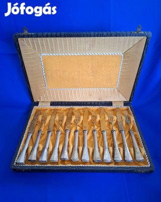 Antik ezüst 6os sütis készlet!