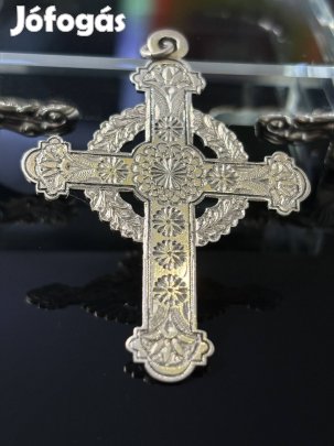 Antik ezüst élet kereszt 1890-1915 között