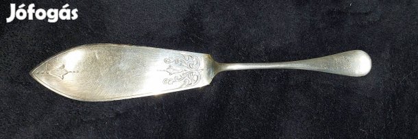 Antik ezüstözött tortalapát