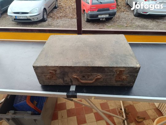 Antik fa bőrönd (zozizo)