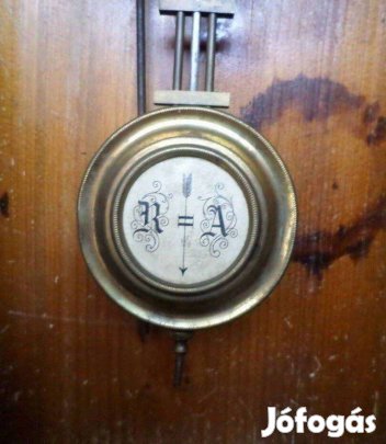 Antik falióra Ónémet faragott fa óra