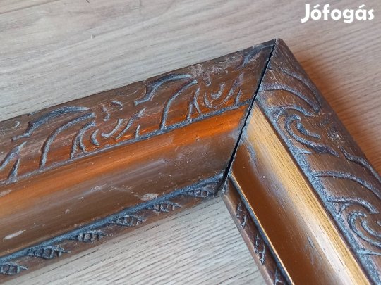 Antik faragott fa képkeret