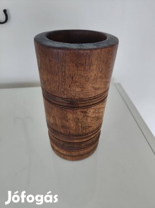 Antik faragott fa mozsár 