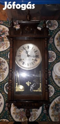 Antik,faragott falióra