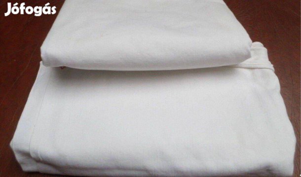Antik fehér lenvászon lepedő