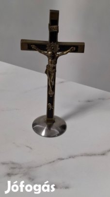 Antik fém kereszt feszület