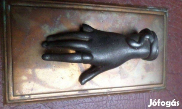 Antik fém levélnehezék réz bronz íróasztal dísz