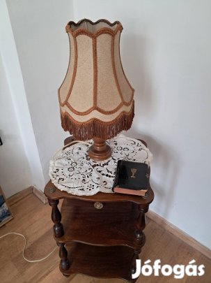 Antik fiókos asztal, a lámpa elkelt!!! antik asztali lámpa