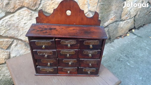 Antik fiókos fűszertartó