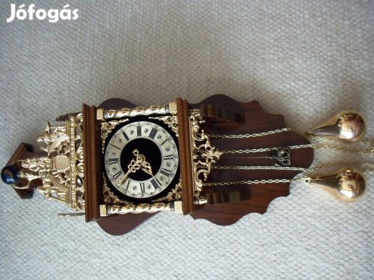 Antik flamand Warmink falióra fali óra ingaóra