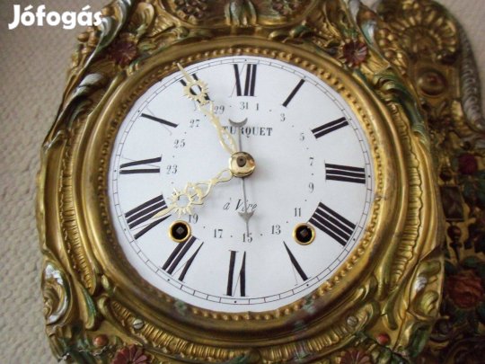 Antik francia Comptoise Morbier falióra fali óra ingaóra