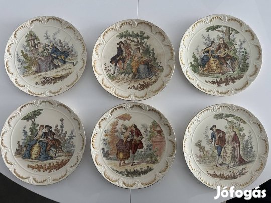 Antik francia dísztányér sorozat