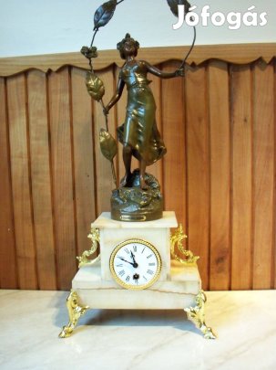 Antik francia márvány kandallóóra kandalló óra asztali óra