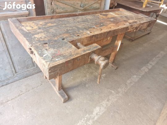 Antik gyalupad régi satupad népi munka asztal satu asztal 